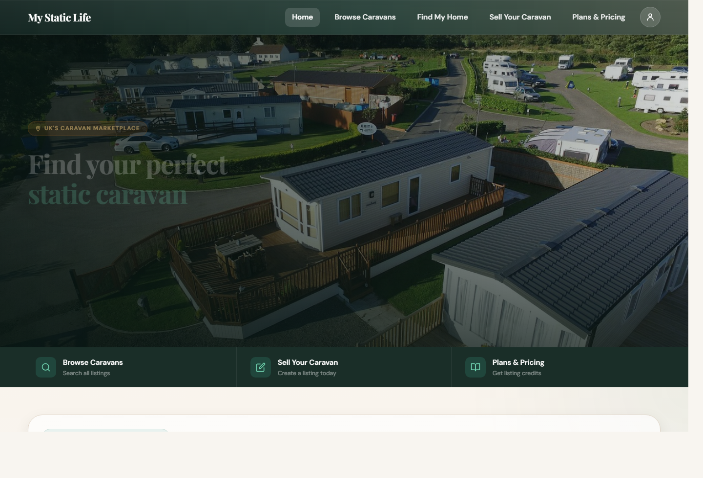 Preview of the My Static Life website